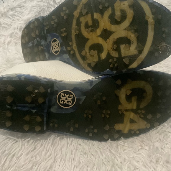 G/FORE White Leather Oxfords with Black Sole - Picture 3 of 3